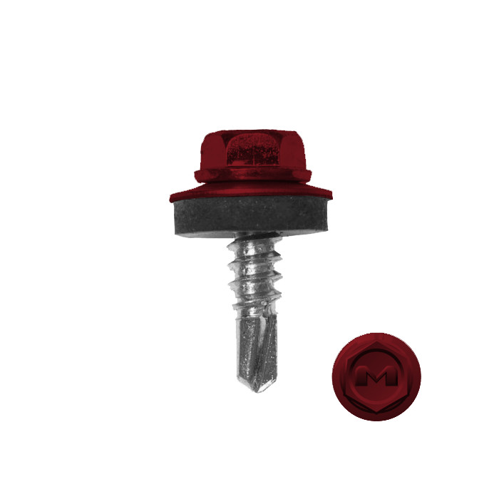 Саморез по металлу Daxmer 5,5х19 RAL 3003 (250) сверло №3