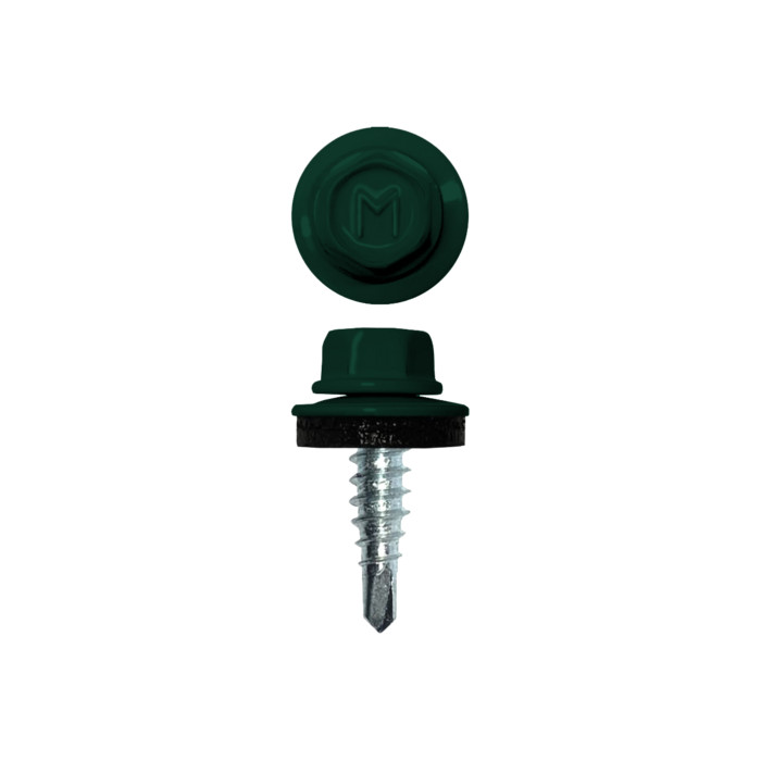 Саморез по металлу Daxmer 4,8х19 RAL 6005 (250) сверло №2