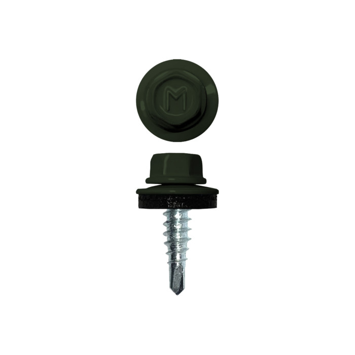 Саморез по металлу Daxmer 4,8х19 RAL 6020 (250) сверло №2