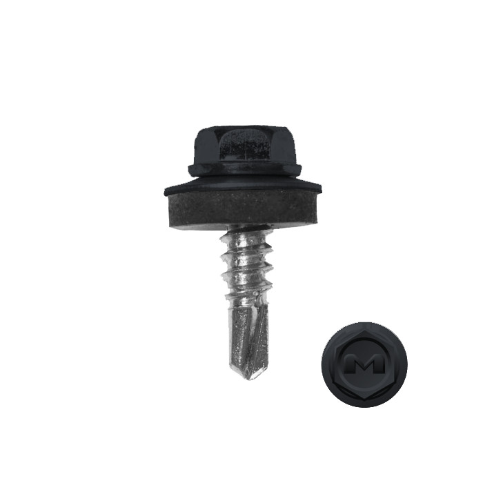 Саморез по металлу Daxmer 5,5х19 RAL 7024 (250) сверло №3